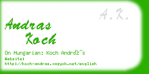 andras koch business card